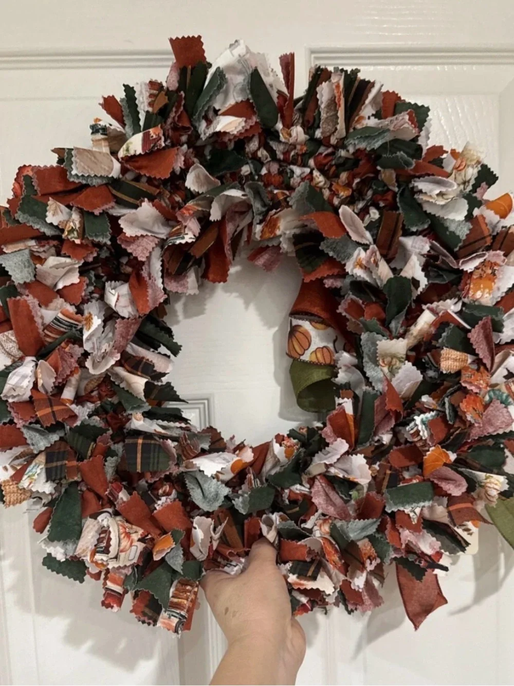 Handmade Rag Wreath FALL 